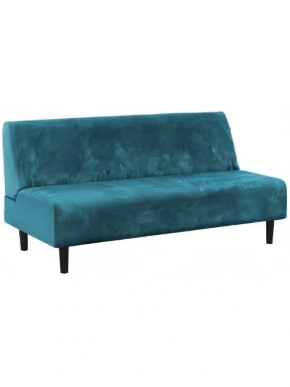 Teal Futon Slipcover Stretch Velvet Sofa Cover